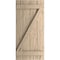 Ekena Millwork Rustic Four Board Joined Board-n-Batten Hand Hewn Faux Wood Shutters w/Z-Board, 22W x 76H, PR SHUBJZ22X76HHPR - alternate 11
